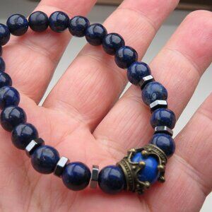 $100 Lapiz Beads Hnad Made Healling Bracelet